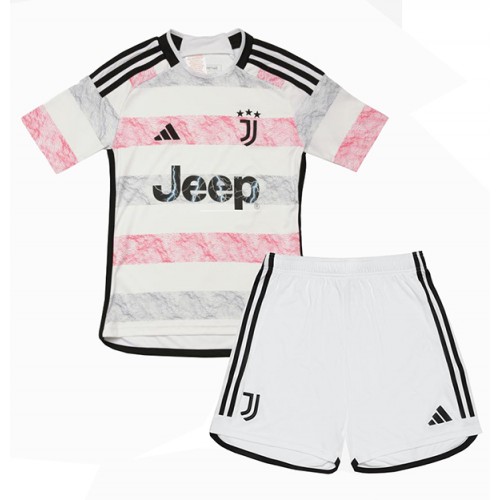 Dětský fotbalový dres Juventus 2023-24 Venkovní Krátký Rukáv (+ trenýrky)